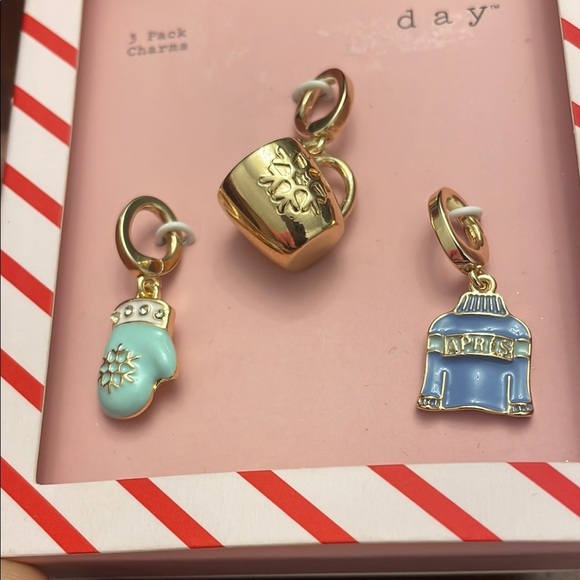A New Day Gold and Enamel Charm Set New size 3 pack - Picture 5 of 8